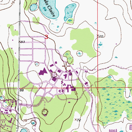 Topographic Map of University of Central Florida Orlando Campus Computer Center II, FL