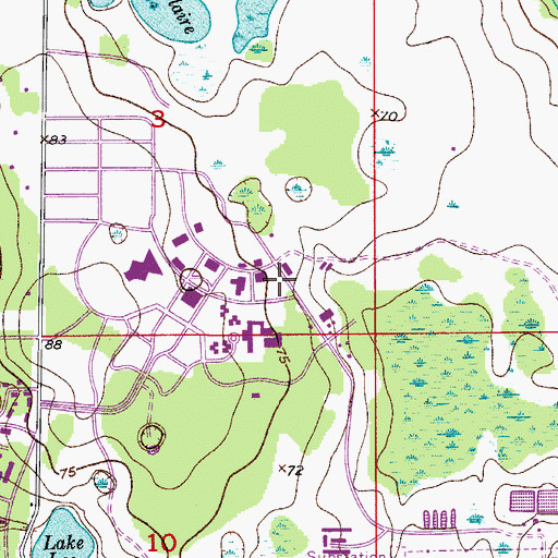 Topographic Map of University of Central Florida Orlando Campus Counseling Center, FL