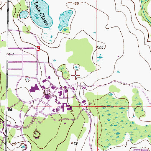 Topographic Map of University of Central Florida Orlando Campus Engineering I, FL