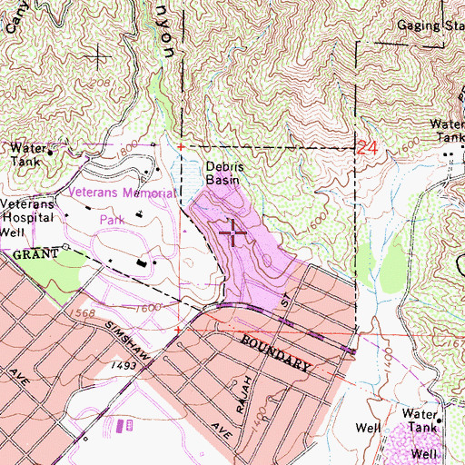 Topographic Map of Loop Canyon, CA