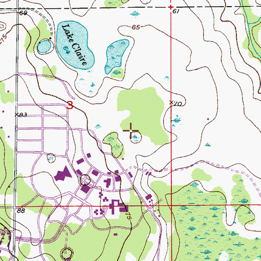 Topographic Map of University of Central Florida Orlando Campus Health and Public Affairs, FL