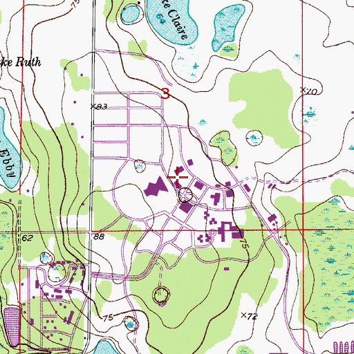 Topographic Map of University of Central Florida Orlando Campus Student Academic Resources Center, FL