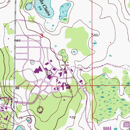 Topographic Map of University of Central Florida Orlando Campus Theatre, FL