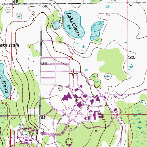 Topographic Map of University of Central Florida Orlando Campus Visual Arts Building, FL