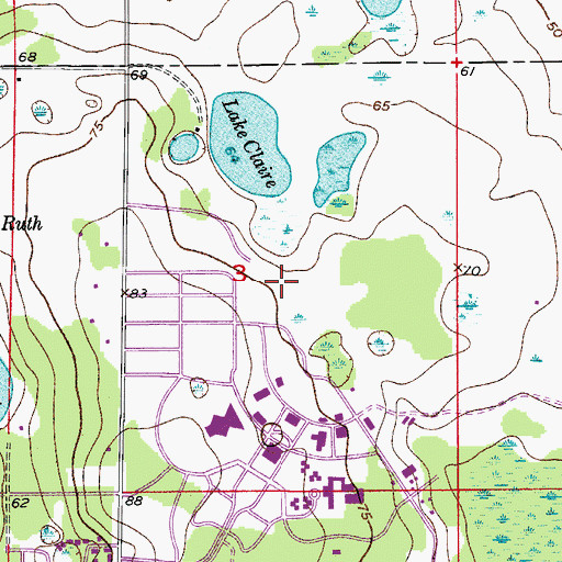 Topographic Map of University of Central Florida Orlando Campus Writing Center, FL