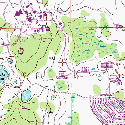 Topographic Map of University of Central Florida Police Department, FL