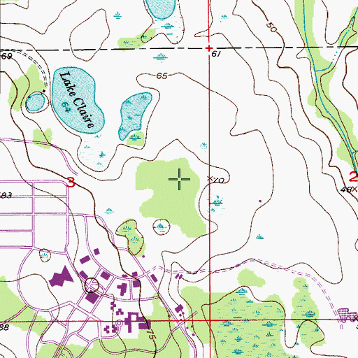 Topographic Map of University of Central Florida Orlando Campus Parking Garage D, FL