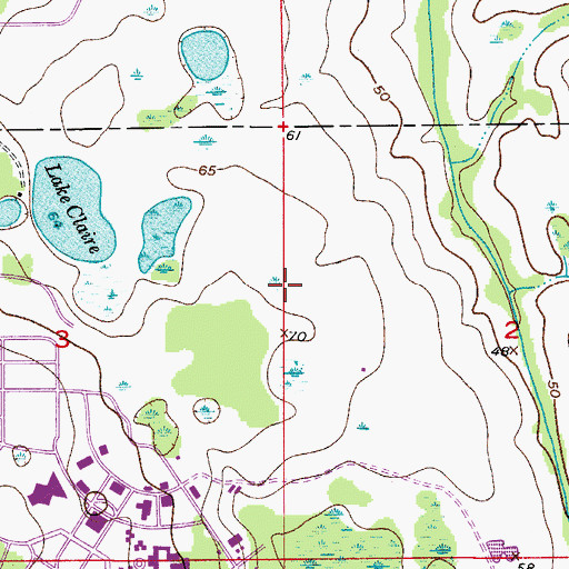 Topographic Map of University of Central Florida Orlando Campus Parking Garage E, FL