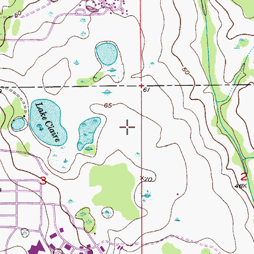 Topographic Map of University of Central Florida Orlando Campus Parking Garage F, FL