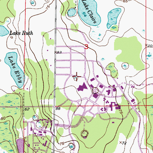 Topographic Map of University of Central Florida Orlando Campus Parking Garage H, FL