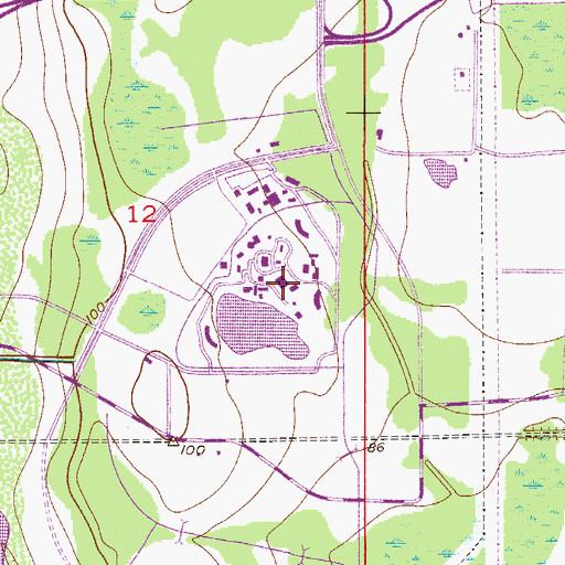 Topographic Map of Seaworld Orlando, FL