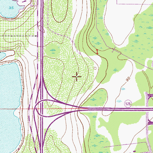 Topographic Map of Orange County Convention Center, FL