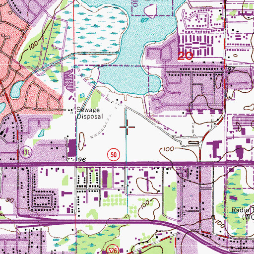 Topographic Map of Central Florida Fairgrounds, FL