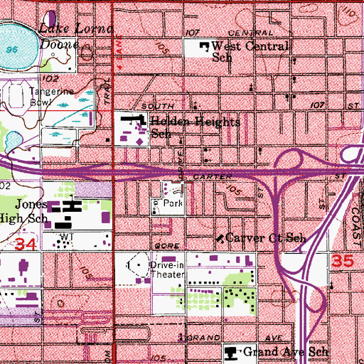 Topographic Map of John H Jackson Community Center, FL