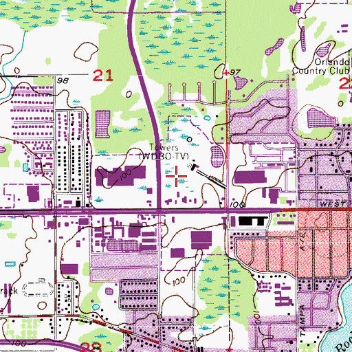 Topographic Map of Phoenix Community Center, FL