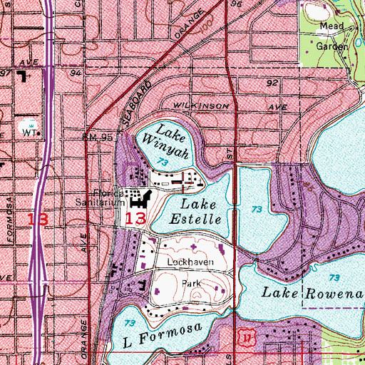 Topographic Map of Robert Arthur Williams Library, FL