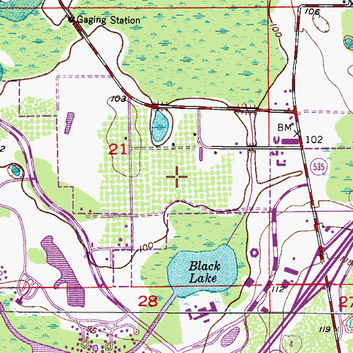 Topographic Map of Placid Lakes Country Club, FL