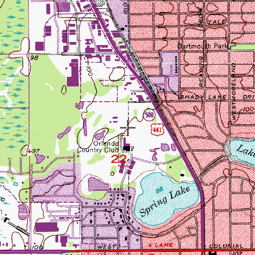 Topographic Map of Plantation at Ponte Vedra, FL