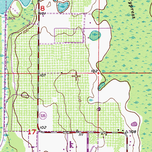 Topographic Map of Pompano Beach Golf Course, FL