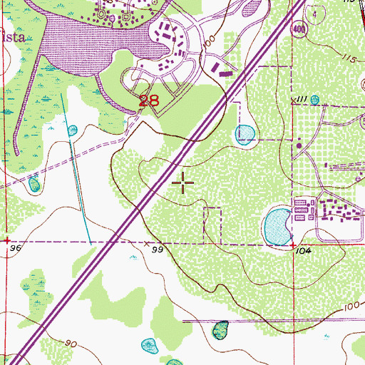 Topographic Map of Ponce De Leon Golf Course, FL