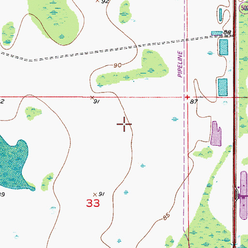 Topographic Map of Port Charlotte Golf Club, FL