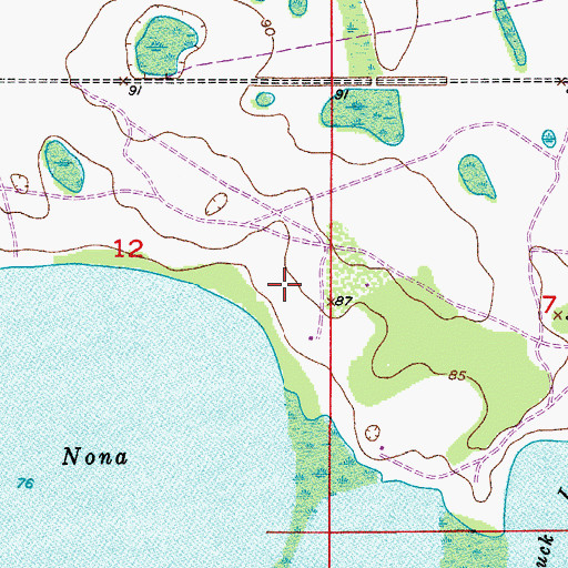 Topographic Map of Quail Creek Country Club, FL