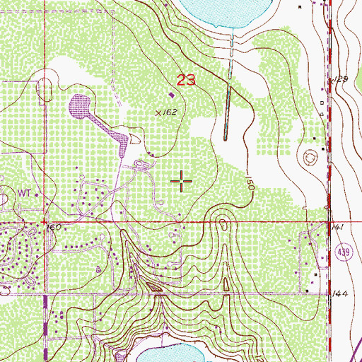 Topographic Map of Rainbow Springs Golf and Country Club, FL