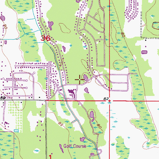 Topographic Map of Rainbow's End Golf and Country Club, FL