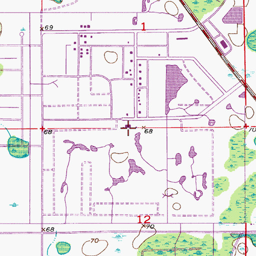 Topographic Map of Remington Golf and Country Club, FL