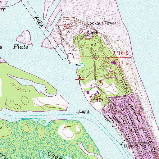Topographic Map of Inlet Marina, FL