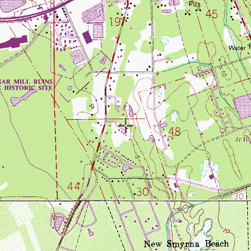Topographic Map of Gold Rock Park Mobile Home Park, FL