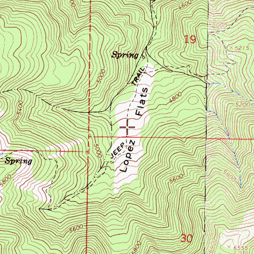 Topographic Map of Lopez Flats, CA