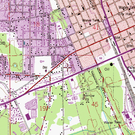 Topographic Map of Lutz Mobile Home Park, FL