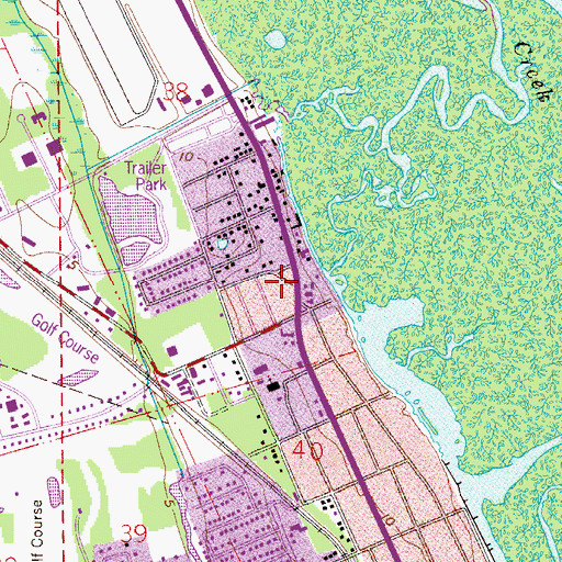Topographic Map of White Bird Mobile Home Park, FL