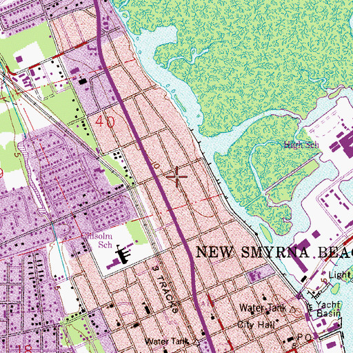 Topographic Map of First Church of Christ Scientist, FL