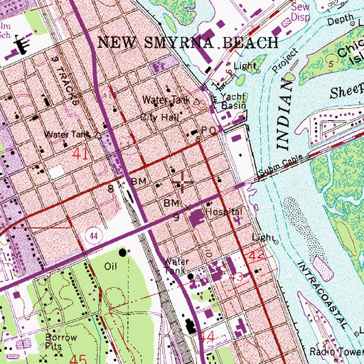 Topographic Map of First United Methodist Church, FL