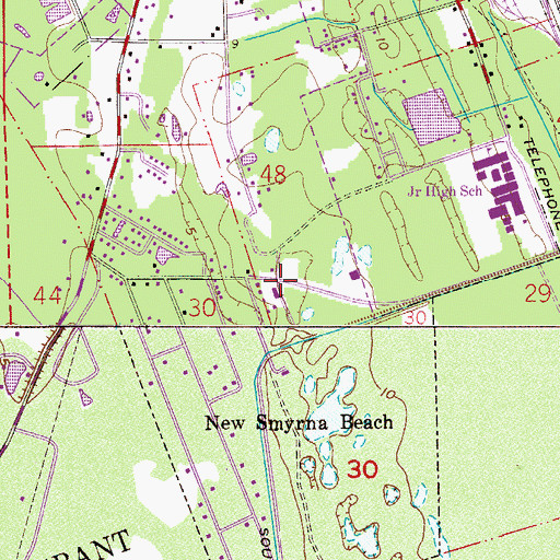 Topographic Map of Grace Community Church, FL