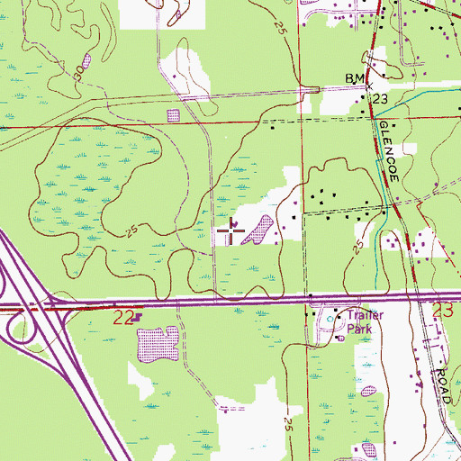 Topographic Map of Kingdom Hall of Jehovahs Witnesses, FL