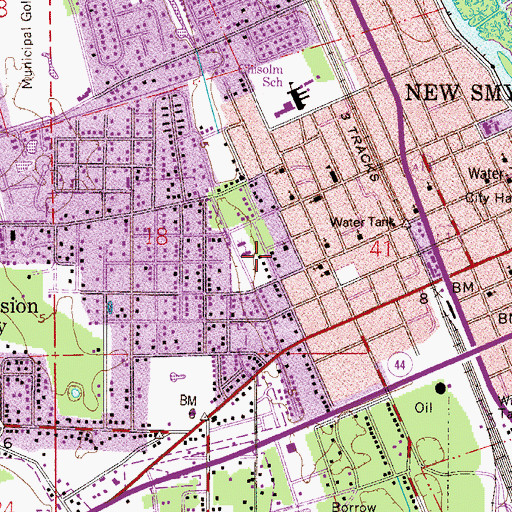 Topographic Map of Mount Zion Apostolic Faith Temple, FL