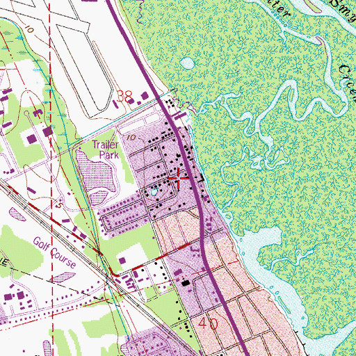 Topographic Map of New Smyrna Bible Chapel, FL