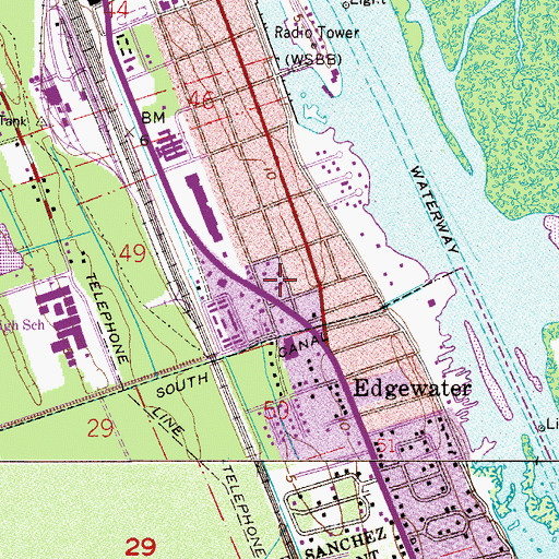 Topographic Map of Saint Pauls Episcopal Church, FL