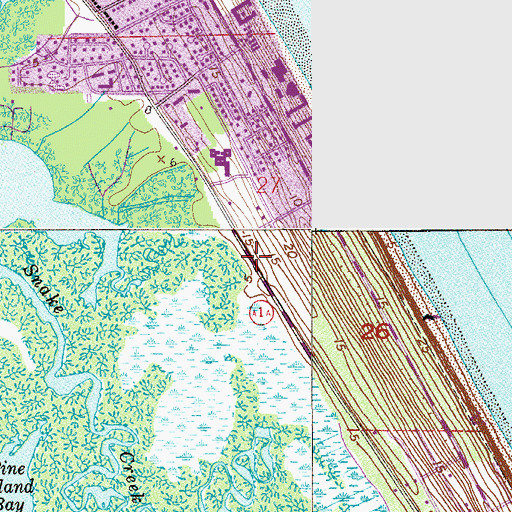 Topographic Map of Saint Peter the Fisherman Episcopal Church, FL