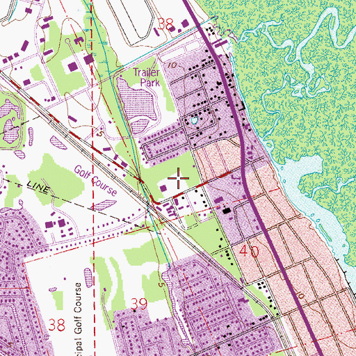 Topographic Map of Trinity Evangelical Lutheran Church, FL