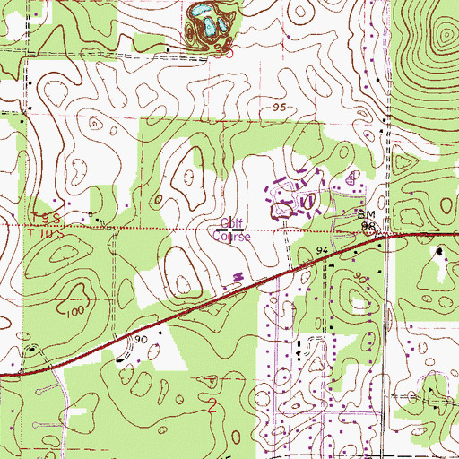 Topographic Map of Palm Beach National Golf Course, FL