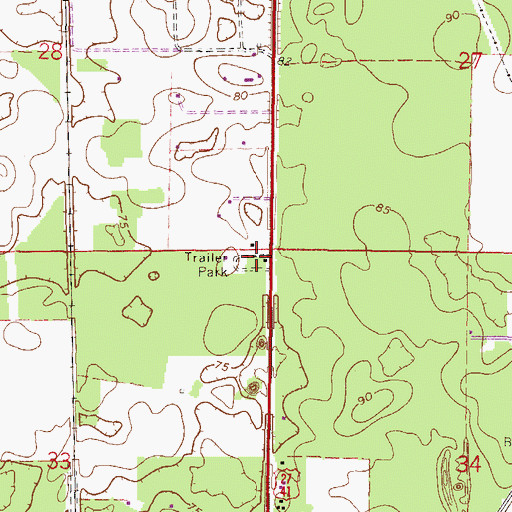 Topographic Map of Country Side Mobile Home Annex, FL