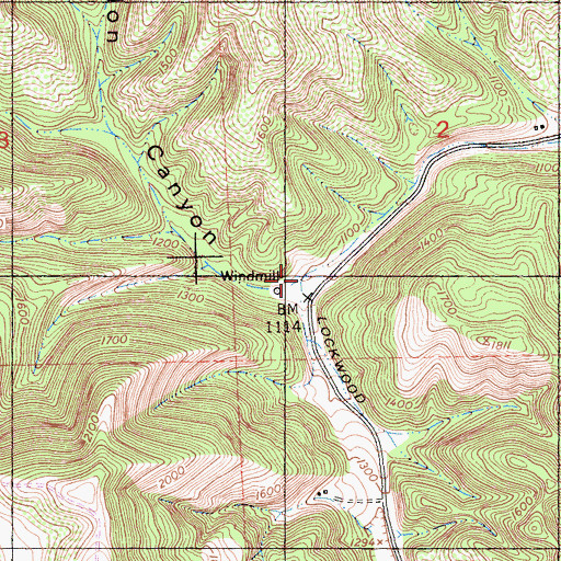 Topographic Map of Loridon Canyon, CA