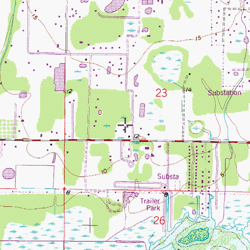 Topographic Map of All Saints Byzantine Catholic Church, FL