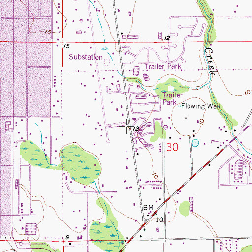 Topographic Map of Calvary Baptist Chapel, FL