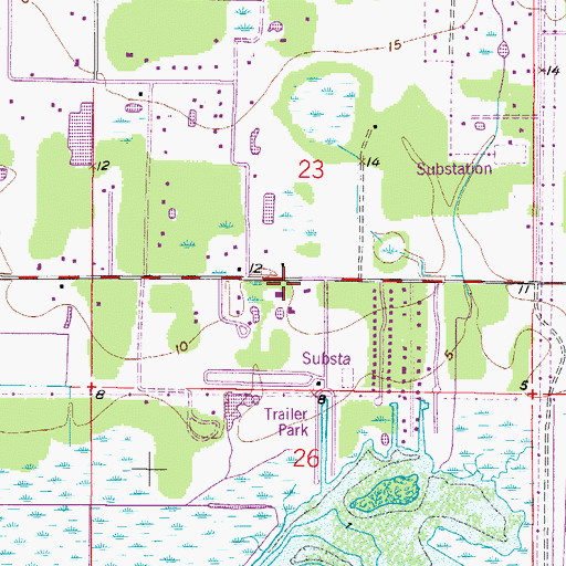 Topographic Map of Church of the Golden Keys, FL