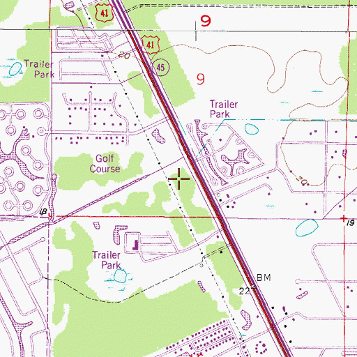 Topographic Map of Holy Trinity Presbyterian Church, FL